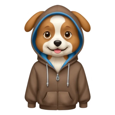 ￼ a dog wearing a hoodie sticker