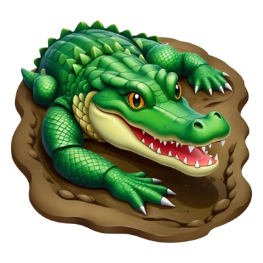 Alligator in the mud sticker