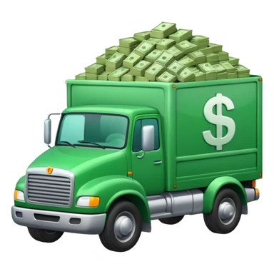 truck with money sticker