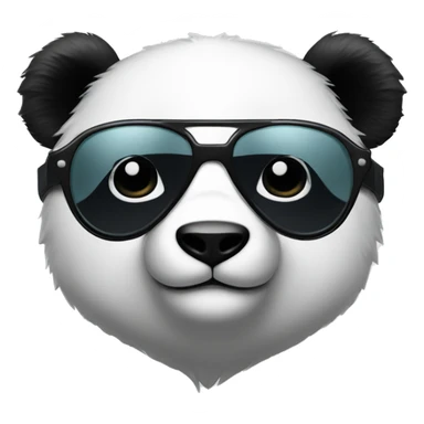 Panda wearing a hoodie with sunglasses sticker