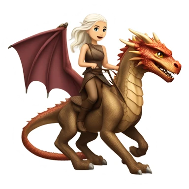 Khaleesi riding dragon sticker