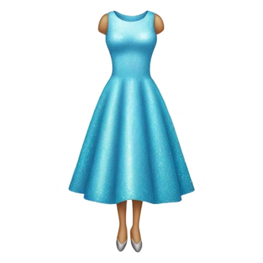 Sparkly pastel blue dress covered in glitter. sticker