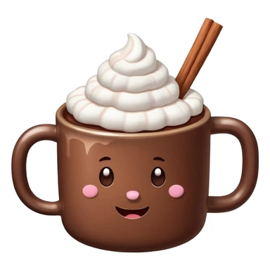 cup of hot cocoa with some marshmallow sticker