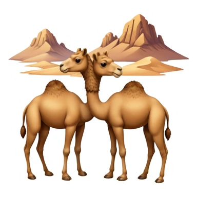 Camel hug sticker