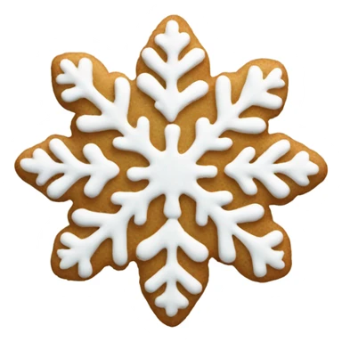 Christmas cookie snowflake shape  sticker