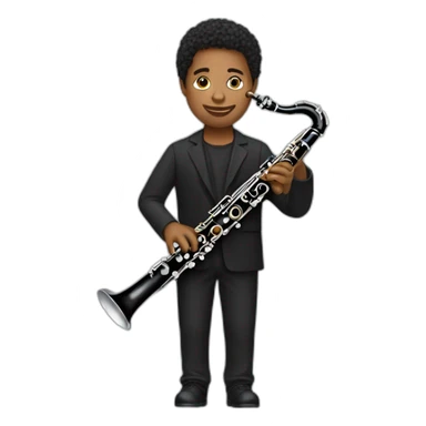  Bb clarinet player sticker