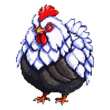 fluffy hen sticker