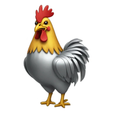 metal chicken sticker