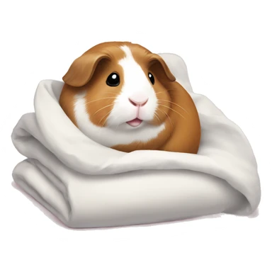 Guineapig cuddling a soft pillow blanket sticker