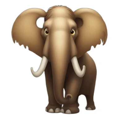 Mammoth with hearts in his eyes sticker