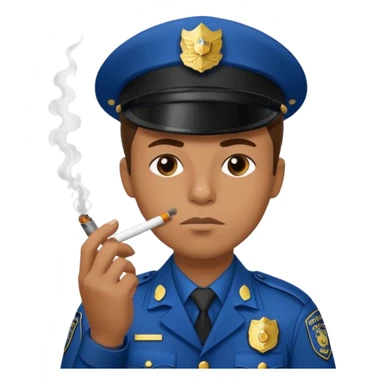 police officer smoking a joint sticker