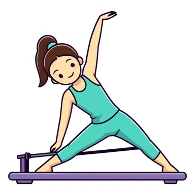 girl doing pilates sticker