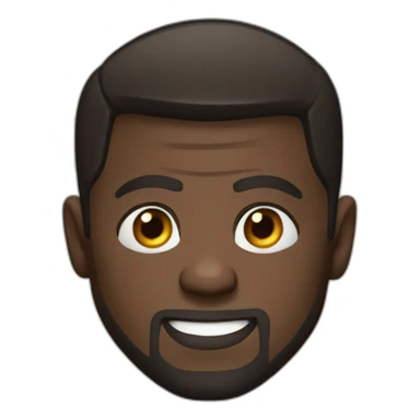 actor kevin hart cartoon wearing henley and small eyes sticker