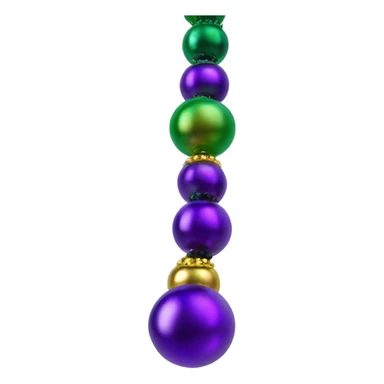 Realistic mardi gras beads  sticker