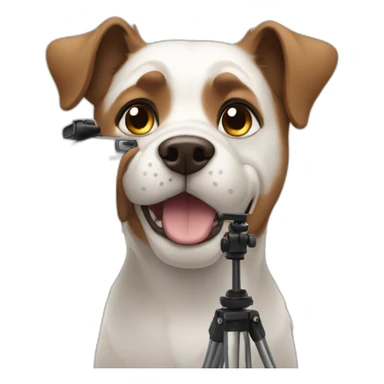 Dog filmmaking sticker