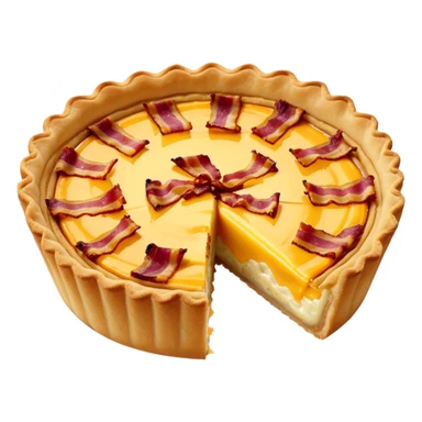 Bacon cheese quiche sticker