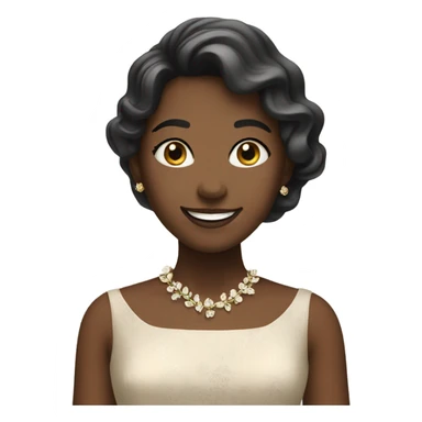 smiling girl in elegant dress sticker