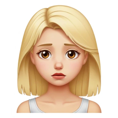 heart broken girl blonde  sticker