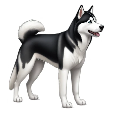 Dog siberian husky full-height sticker