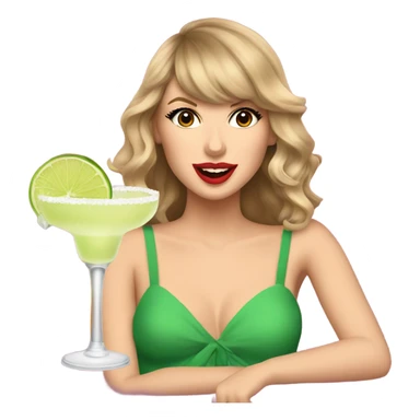 Taylor swift enjoying a margarita sticker
