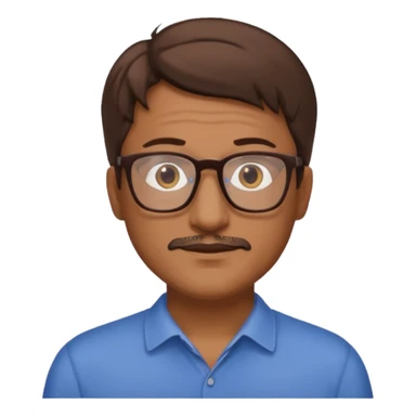 homme brun age moyen brun lunettes sticker