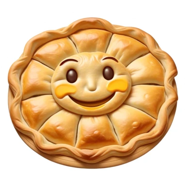 Burek sa Sirom Cinematic Realistic Burek sa Sirom Dish Emoji, depicted as a flat, flaky pastry filled with cheese, rendered with crisp textures and warm, inviting lighting. sticker