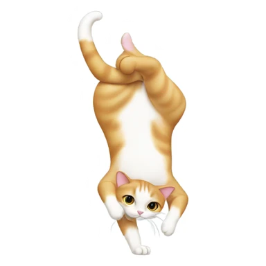 Cat doing handstand sticker