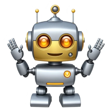 Classdojos mojo mascot as a robot looking happy  sticker