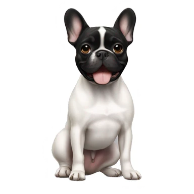 French bulldog black sticker