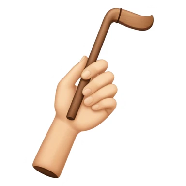 Hand holding Woodstick sticker