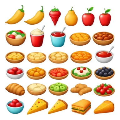 a lot of photo with food sticker