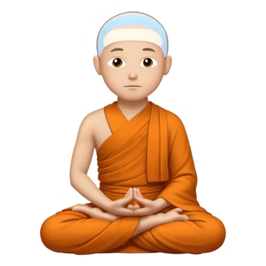monk meditating sticker