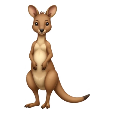kangaroo with earrings, full body sticker