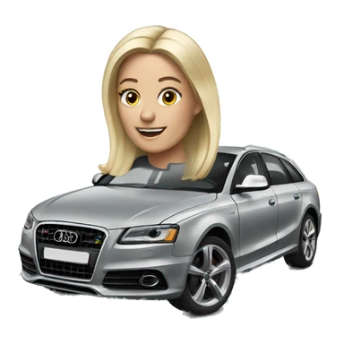 Blond Woman with Audi sticker
