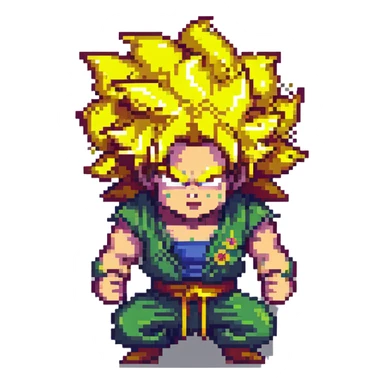 coughing Super Saiyan stoner with smokey background sticker
