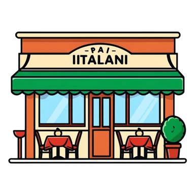 Ladies dining out in an Italian restaurant sticker
