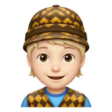 print hat with kid sticker