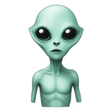 alien con unos audifonos  sticker