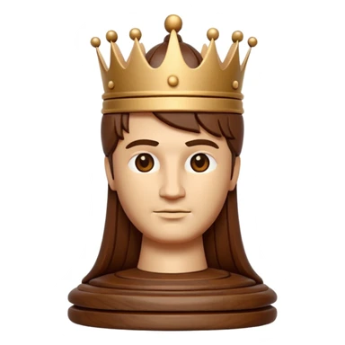 chess king wooden sticker