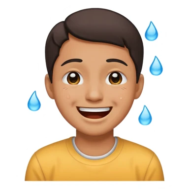 Person smiling and crying with joy sticker