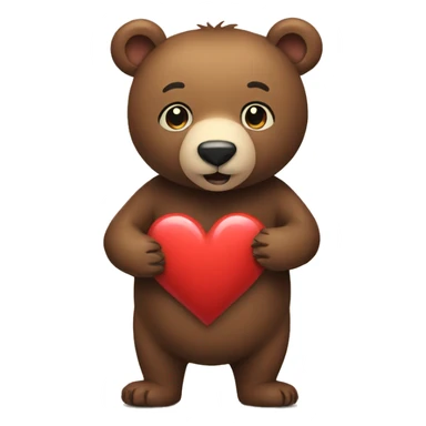 bear with heart sticker