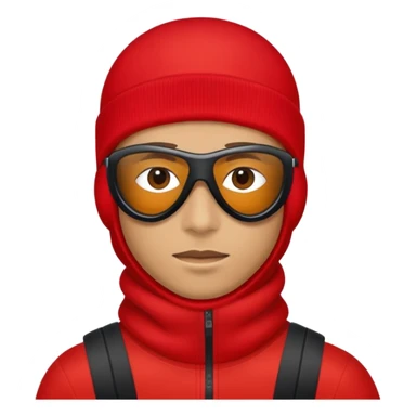 robber in a red ski mask sticker
