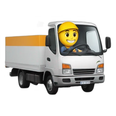 driver on a truck with the inscription Hegelmann sticker