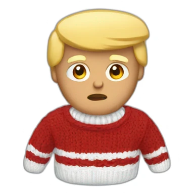 Donald Trump in a sweater sticker