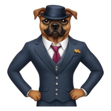 Perro con traje del hombre araña sticker