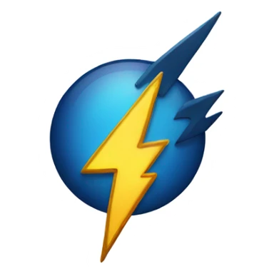 lightning strike with smiling face sticker