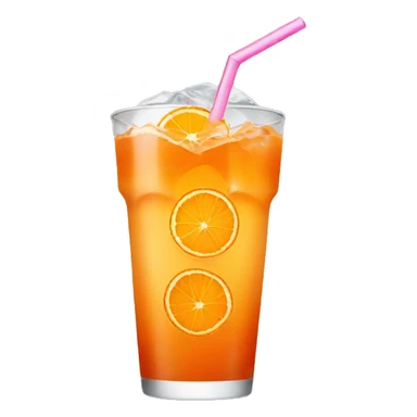 orange iced drink sticker