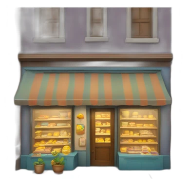 Un petit magasin rempli de divers articles avec un indien à l'intérieur, le magasin a la forme d'un couloir ouvert sur la rue sticker