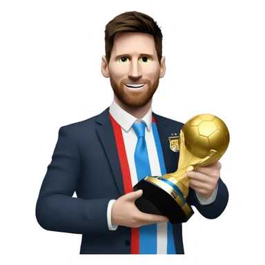 Messi con la copa del mundo sticker