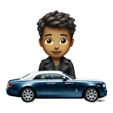  boy on front of rolls Royce  sticker